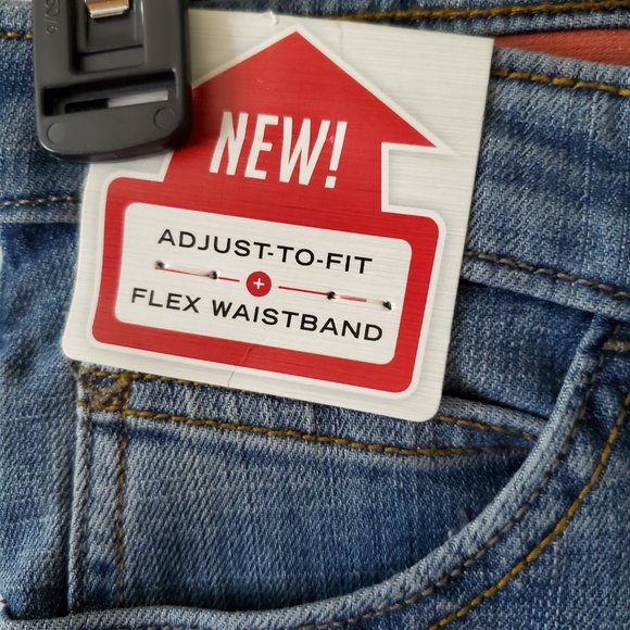 Wrangler Girl's Flex Slim Straight Jeans Adjustable Waistband Size 12 - Picture 3 of 11